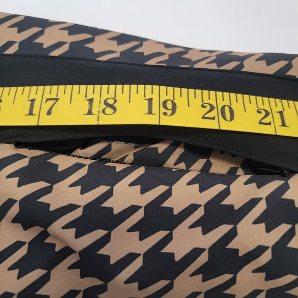 Gsou Snow Women's Slim-Fit Stretch Faux Fur Tan Houndstooth One-Piece Ski Suit S - Picture 14 of 16